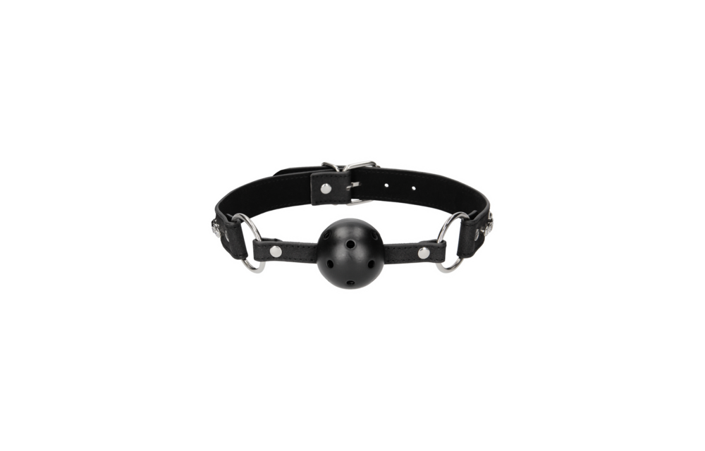 Ademende Ball Gag Met Diamantgestikte Bandjes | Comfort & Passie
