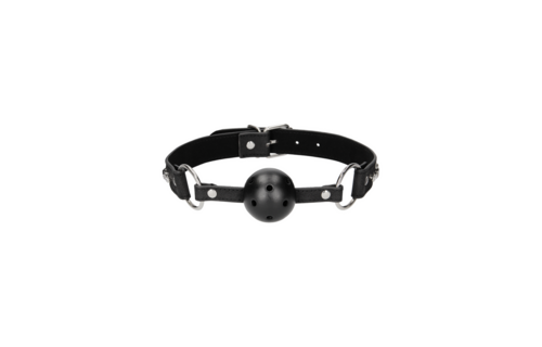 Breathable Ball Gag with Diamond-Stitched Straps | Comfort & Passion