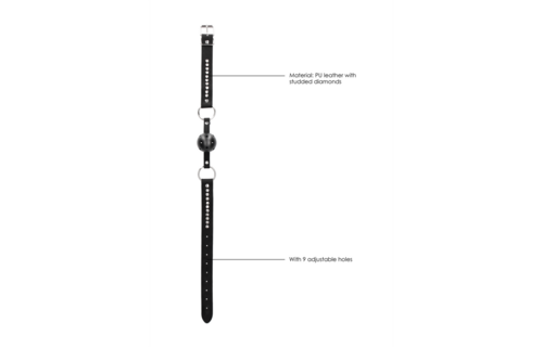 Breathable Ball Gag with Diamond-Stitched Straps | Comfort & Passion