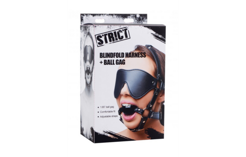 Oogmasker Met Ball Gag Harnas | Sensatie & Controle Xr Brands