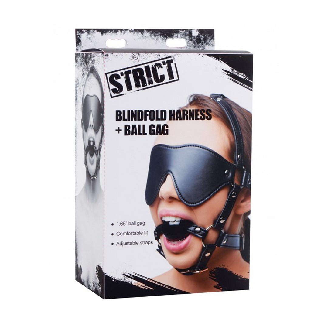 Oogmasker Met Ball Gag Harnas | Sensatie & Controle Xr Brands