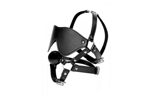 Oogmasker Met Ball Gag Harnas | Sensatie & Controle Xr Brands