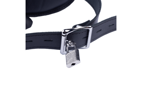 Leren Knevel Zwart – Comfortabele, Duurzame Leren Gag