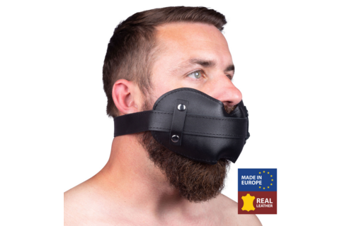 Leren Knevel Zwart – Comfortabele, Duurzame Leren Gag