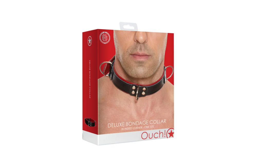 Luxuriöses Bondage-Halsband Rot | Stilvoll & verstellbar, Einheitsgröße