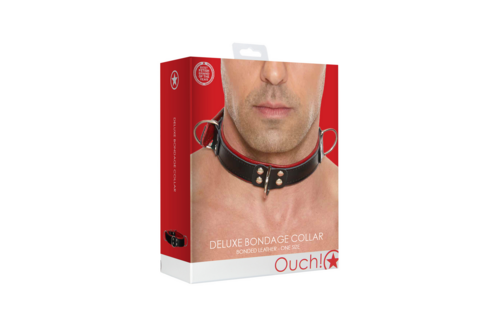 Luxuriöses Bondage-Halsband Rot | Stilvoll & verstellbar, Einheitsgröße