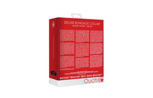 Luxury Bondage Collar Red | Stylish & Adjustable One Size