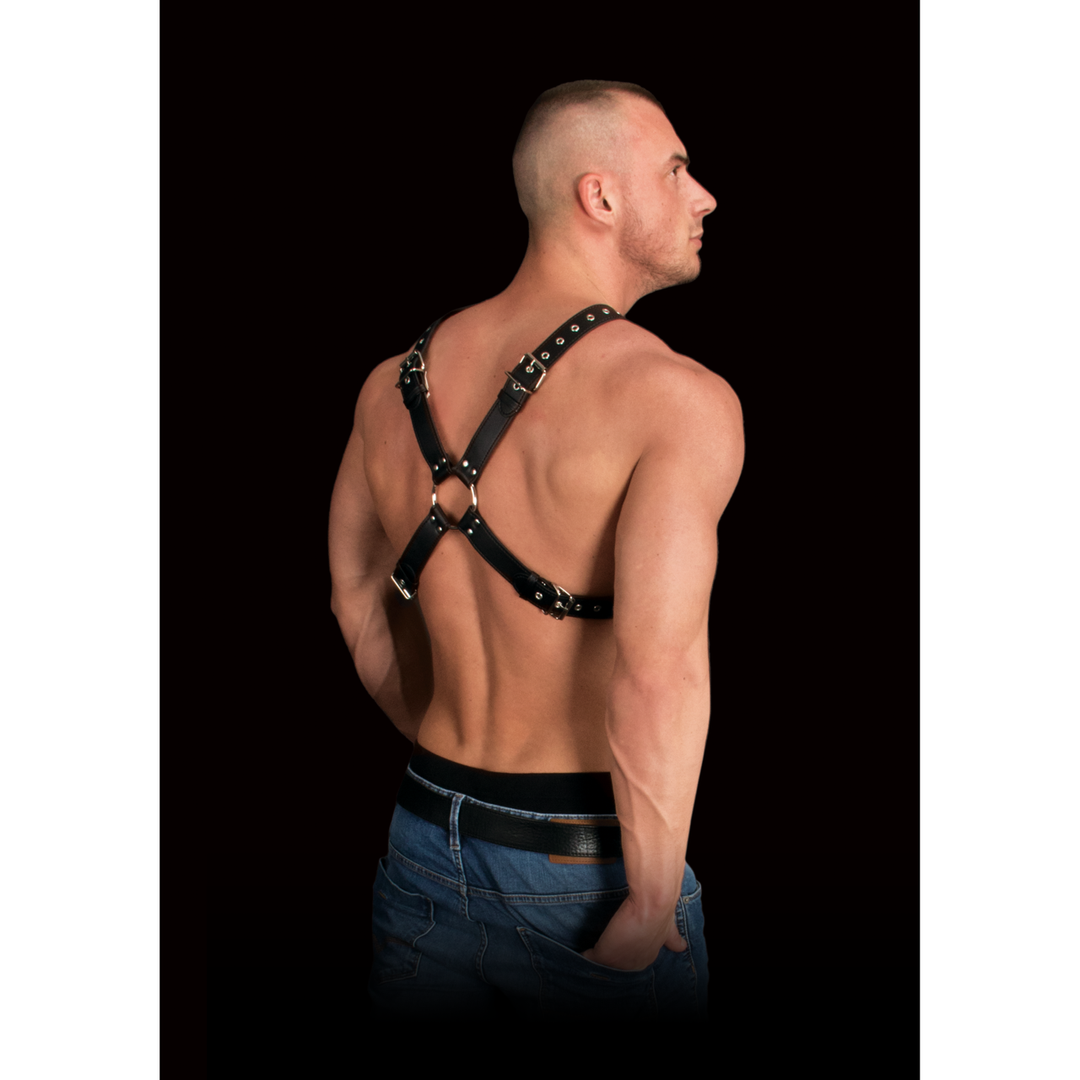 Adonis Hoge Halter Harnas - Stoer & Comfortabel Lederen Harnas
