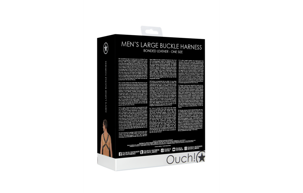 Leather Harness With Large Buckle – Tough & Adjustable | Ouch!