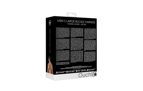 Leather Harness With Large Buckle – Tough & Adjustable | Ouch!