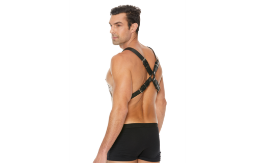 Herren-Kettenharnisch | Robustes Leder & Stahl Power | Ouch! By Shots