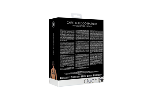 Bulldog Leather Chest Harness - L/XL