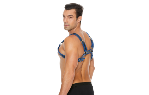 Leder Bulldog Geschirr mit Schnallen - S/M