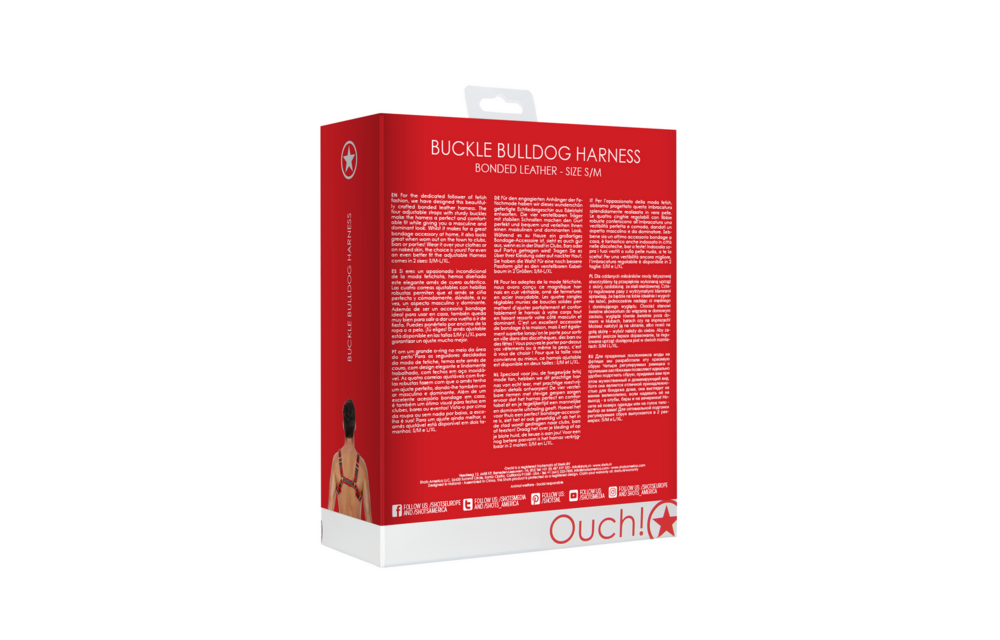 Leather Bulldog Harness S/M | Cool & Adjustable Fetish Harness