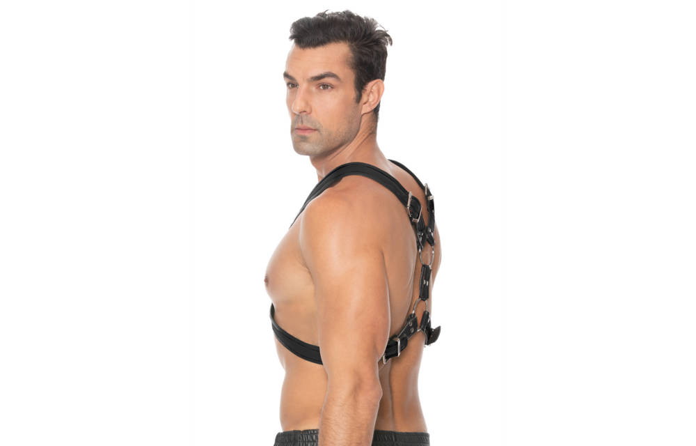 Stoer Schots Leren Harnas S/M Met Rvs Ringen – Bdsm Gear