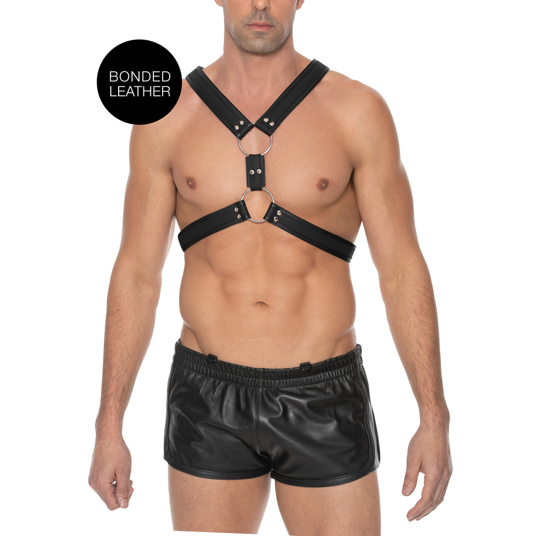 Stoer Schots Leren Harnas S/M Met Rvs Ringen – Bdsm Gear