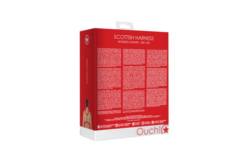 Schotse Leren Harnas L/Xl Rood | Stoer & Verstelbaar Bdsm