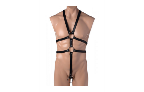 Strict Men's Body Harness – Adjustable & Seductive