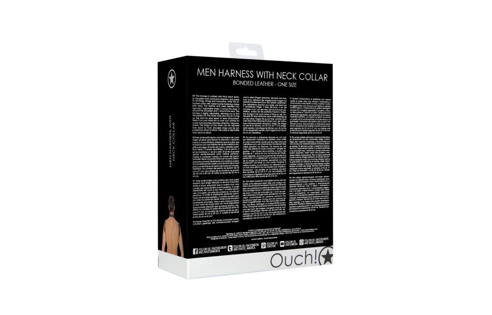 Herren-Harness mit Halsband – Cool, verstellbar & Leder-Design