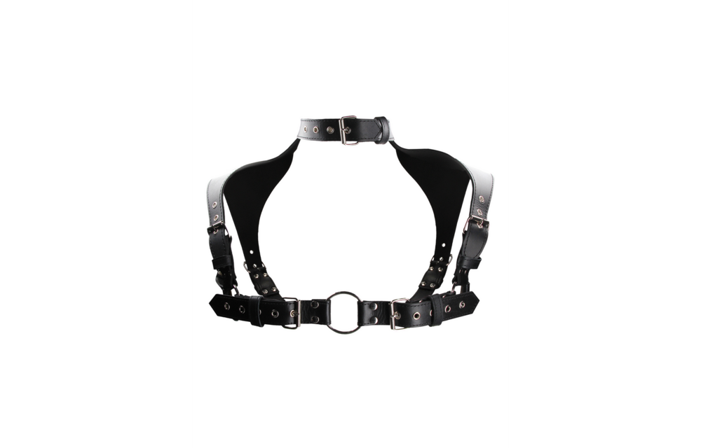 Herren-Harness mit Halsband – Cool, verstellbar & Leder-Design