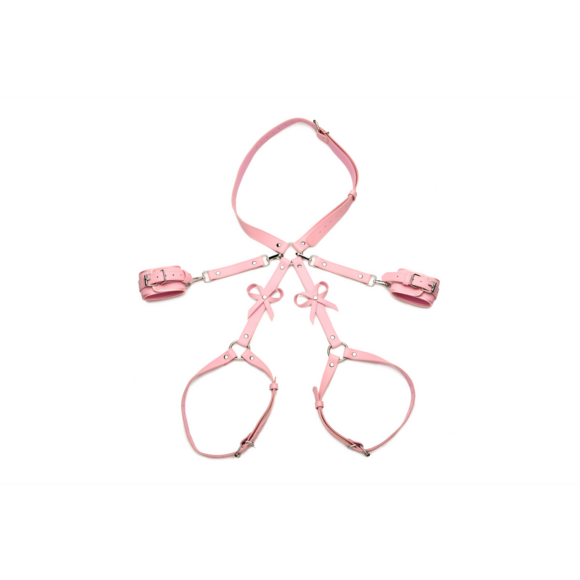 Bondage-Harness Rosa M/L | Vegan & stilvolles PU-Leder