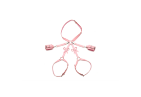 Bondage Harness XL/2XL Pink With Bows – Playful & Stylish