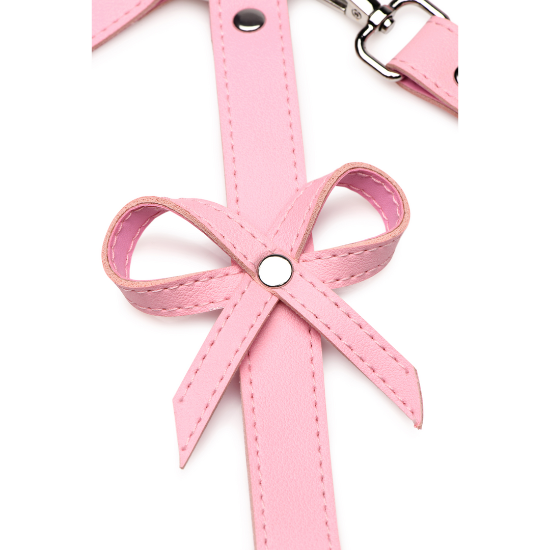 Bondage Harnas Xl/2Xl Roze Met Strikjes – Speels & Stijlvol