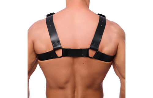 Bulldog Leren Harnas L/Xl Zwart - Stevig & Comfortabel