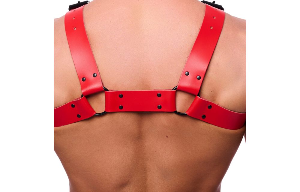 Bulldog Leren Harnas - L/XL - Rood