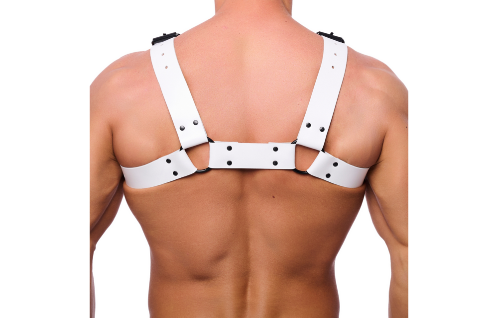 Bulldog Leren Harnas Wit L/Xl | Stijlvol & Duurzaam