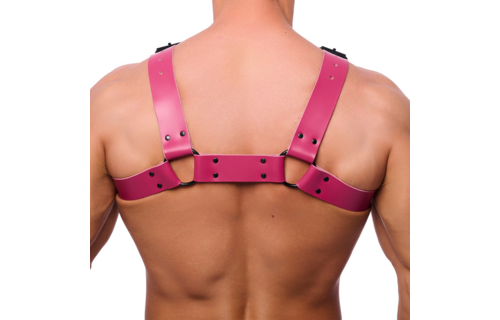 Bulldog Ledergeschirr - S/M - Pink