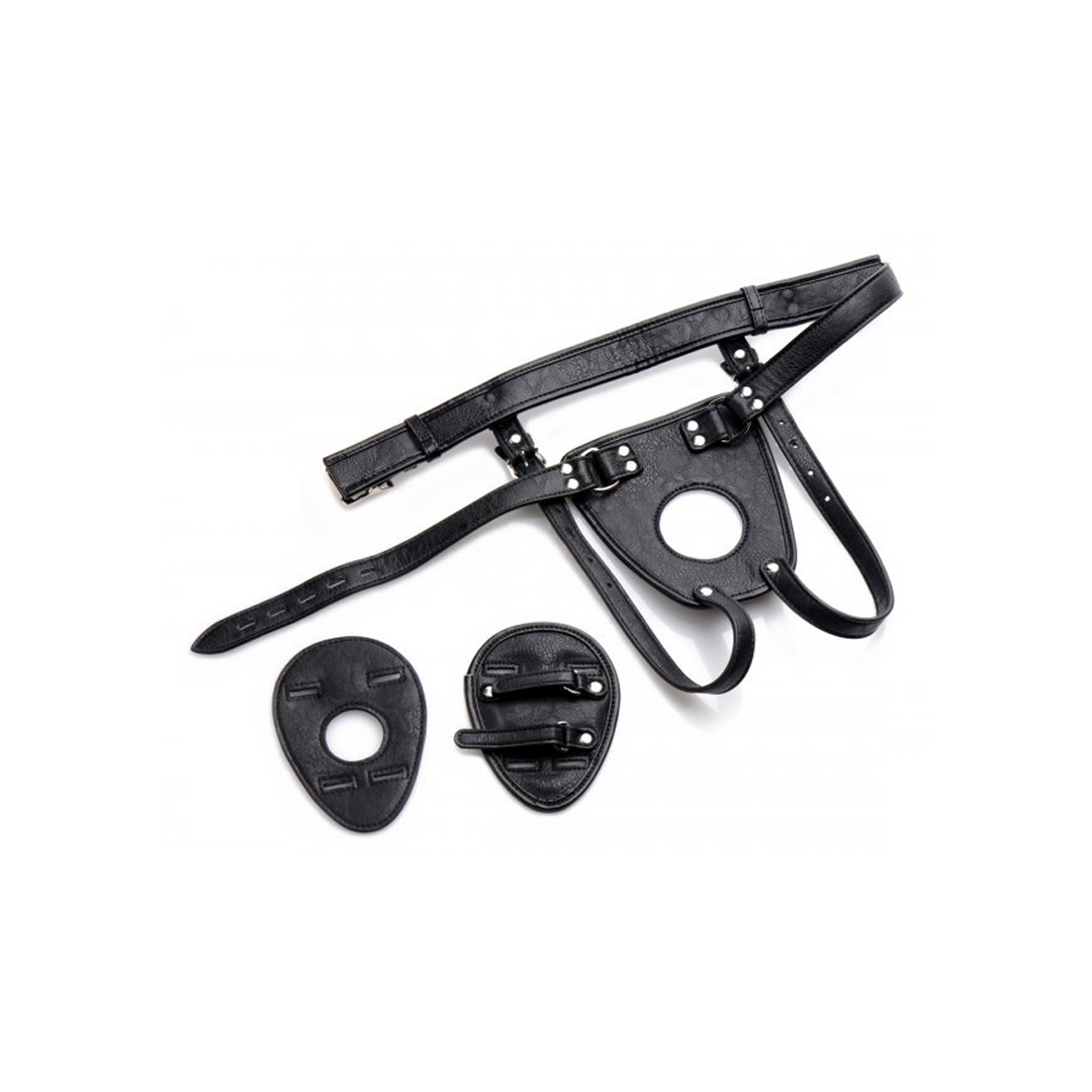 Ass Holster Analplug-Harness | Eng anliegendes Leder-Domina-Outfit