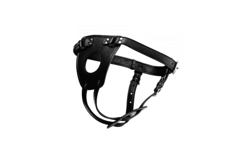 Ass Holster Analplug-Harness | Eng anliegendes Leder-Domina-Outfit