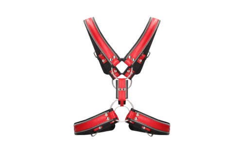 Z-Series Scottish Harness S/M – Cool Leather BDSM Harness Red