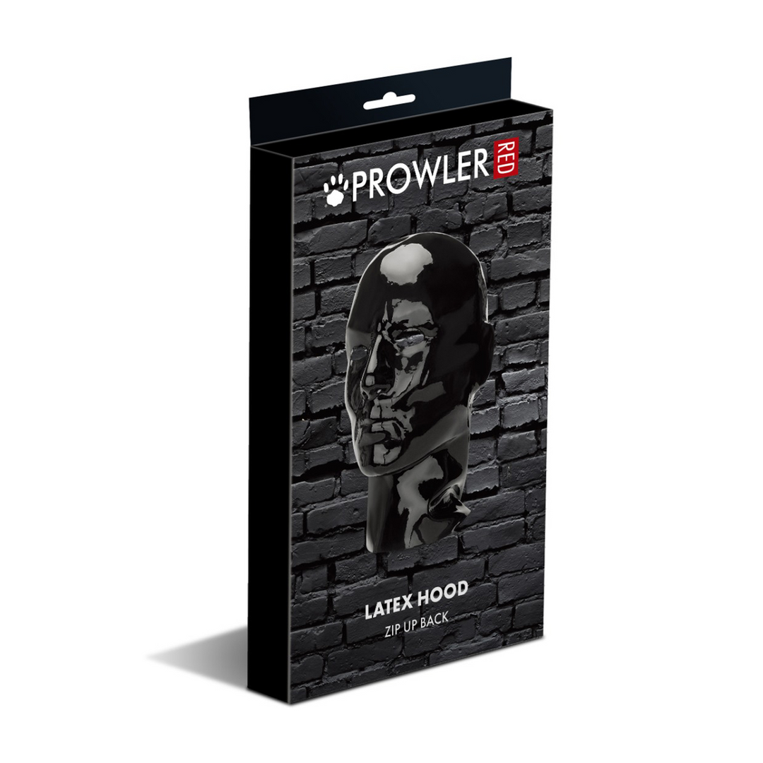 Latexkapuze Schwarz | Prowler Red Hood für Spannung und Komfort