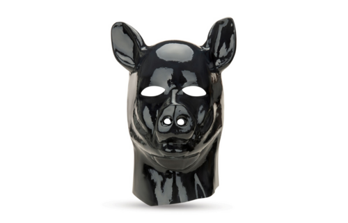 Latex Pig Hood Black | Prowler Red Pig Hood Kinky Playful