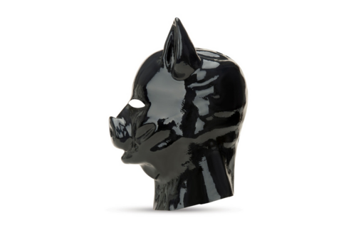 Latex Varkenskap Zwart | Prowler Red Pig Hood Kinky Speels