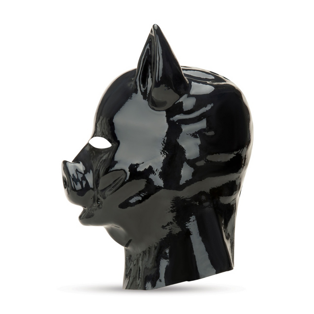 Latex Pig Hood Black | Prowler Red Pig Hood Kinky Playful