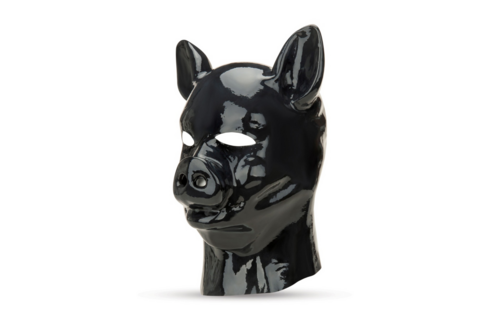 Latex Schweinekapuze Schwarz | Prowler Red Pig Hood Kinky Verspielt