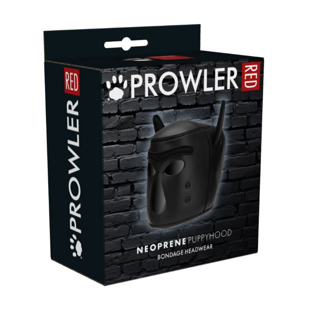 Neopren-Welpenhaube schwarz | Luxuriöse K9-Transformationshaube