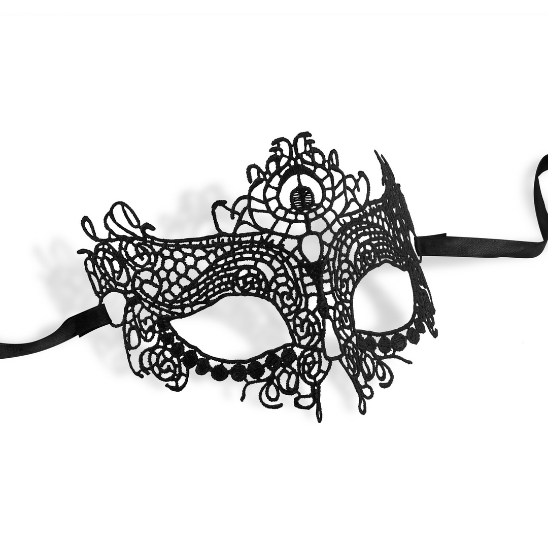 Mystica Black Lace Mask | Elegant & Seductive Accessory