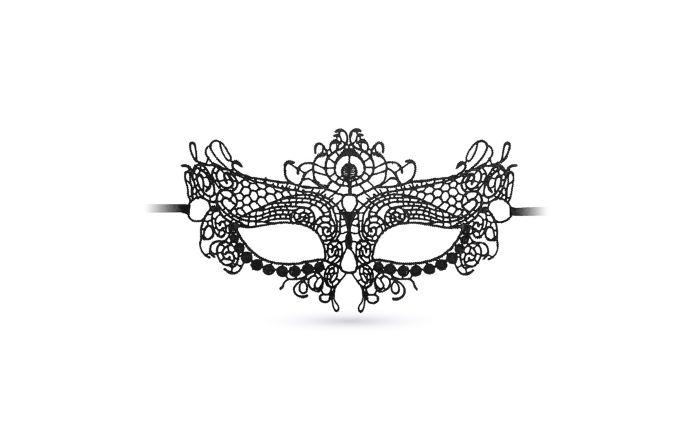 Mystica Schwarzes Spitzenmaske | Elegantes & verführerisches Accessoire