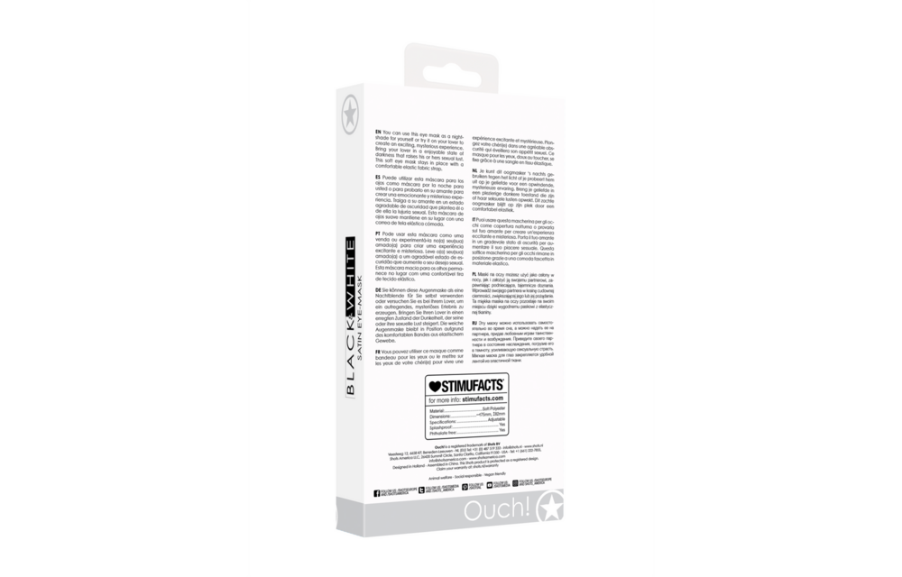 Satijnen Oogmasker Zwart | Mysterie & Passie Ervaren