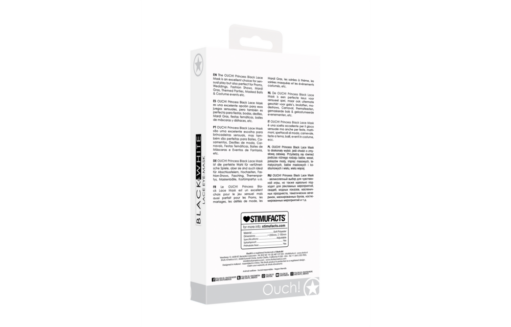 Princess Spitzenmaske Schwarz | Elegantes & bequemes Design