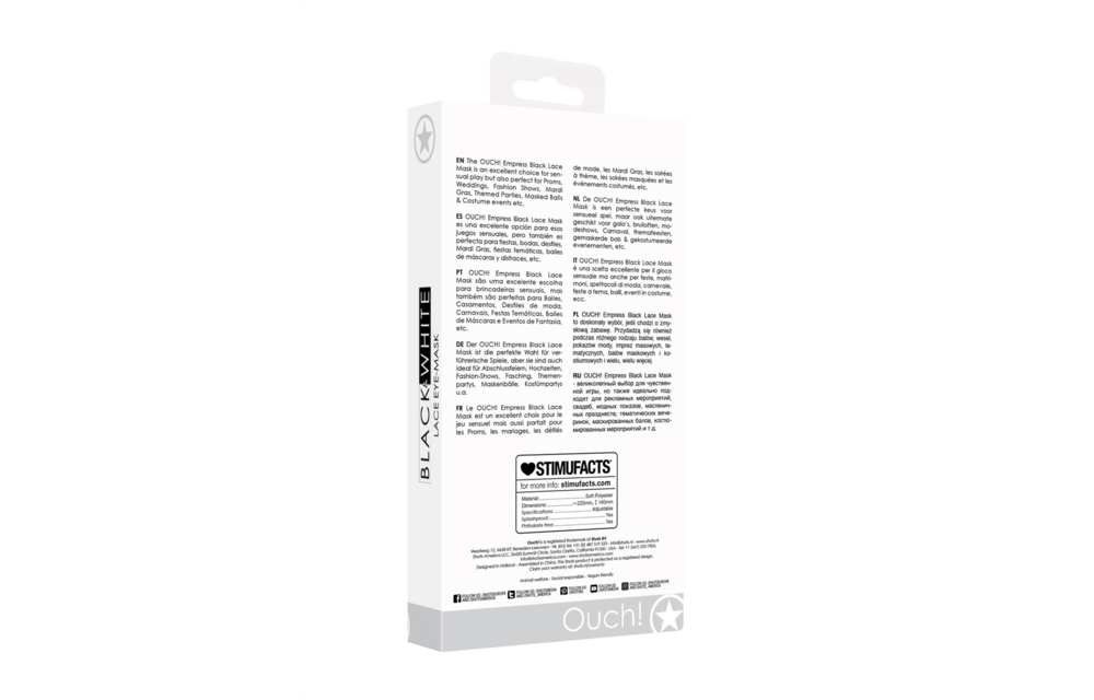 Keizerin Kantmasker Zwart | Elegant & Comfortabel Masker