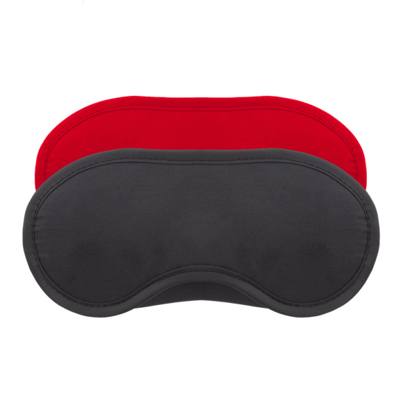 Satijnen Oogmaskers Twin Pack Zwart/Rood | Sensuele Blinddoeken