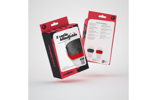 Satin Eye Masks Twin Pack Black/Red | Sensual Blindfolds