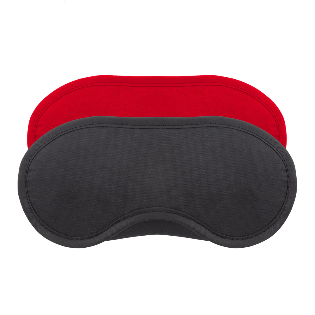 Satijnen Oogmaskers Twin Pack Zwart/Rood | Sensuele Blinddoeken