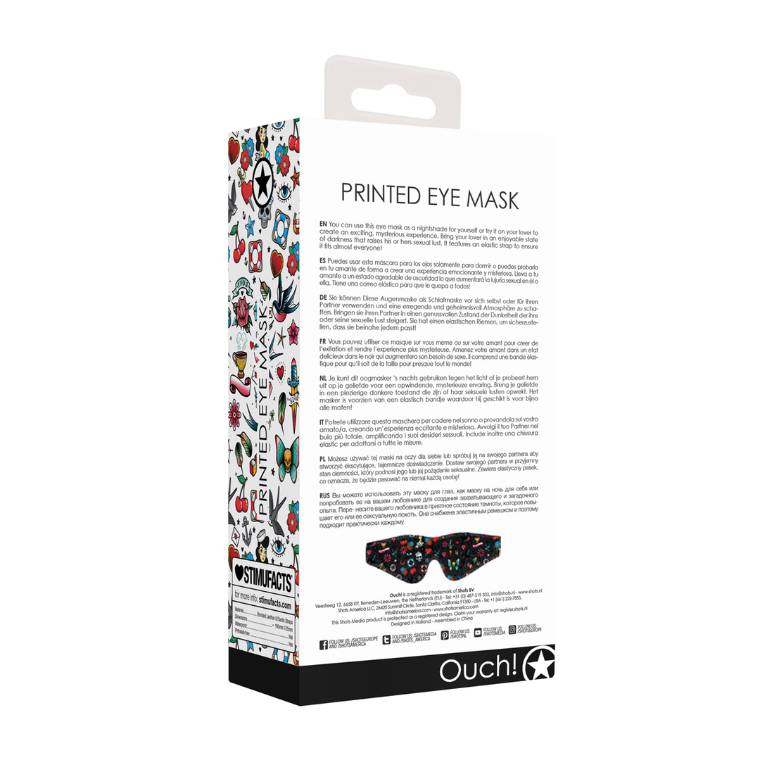 Druckte Augenmaske