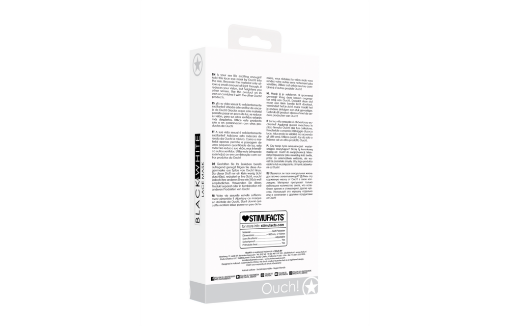 Kanten Oogmasker Zwart | Verhoog Je Zintuigen | Ouch!